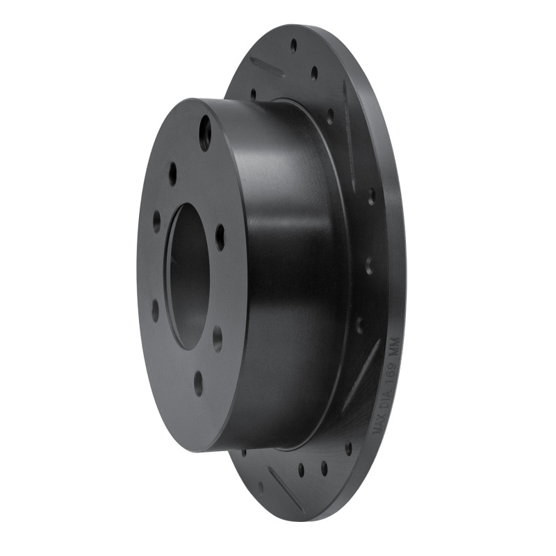 Hyundai Sonata Brake Rotor (1) - Rear Right - R1 Concepts - Drilled & Slotted - Black - `99-`06